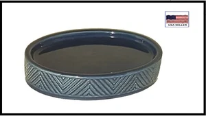 Threshold Glazed Geo Soap Dish -  Dark Cobalt Blue Oval  5.5" x 1 " NICE  - Picture 1 of 4
