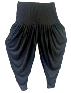 Black Alibaba Trousers Super Soft Yoga Pilates Baggy Womens Ladies Dance Stretch - Picture 1 of 1