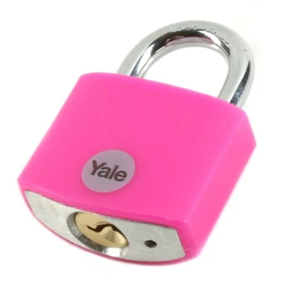 YALE PINK ALUMINIUM PADLOCK Gym School Locker Toolbox Storage Security Lock UK - Image 1 of 4