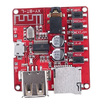3.7V-5V Bluetooth 4.1 Audio Decoder MP3 Player Board Micro USB TF SD Card Module - Immagine 1 di 4