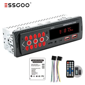 ESSGOO Single DIN Car Radio Mp3 Stereo Bluetooth USB TF In-dash AUX IN Head Unit - Picture 1 of 13
