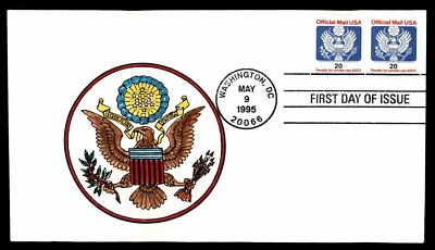 0153 Official Mail (1995) GREAT SEAL OF THE USA FDC HD/HP FROM JACK HUSSEY (JH) - Image 1 of 2