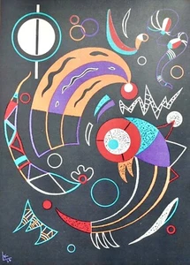 Wassily Kandinsky ‘38 Comets Original Lithograph Constellations Astronomy Signed - Picture 1 of 5