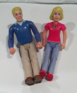 Fisher Price Loving Family Dollhouse BLONDE DAD MOM DOLLS TOYS R US FIGURES LOT - Picture 1 of 5