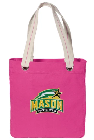GEORGE MASON Cotton Tote Bag GMU PATRIOTS Shopper Tote 100% COTTON FULLY LINED! Cover