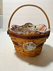 2000 Longaberger May Series Morning Glory Basket Combo & liner Protector Tie-On