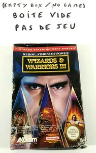 Nintendo Nes Box Empty Wizards & Warriors III Not Of Game And Tracking - Picture 1 of 6