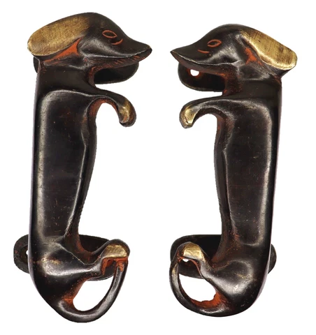 Dog Shape Victorian Antique Style Handmade Brass Window Door Pull Handle Knob Cover