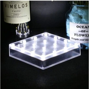 5 Inch Square LED Light Base w/ 16 Super White LED. Perfect For Floral Wedding - Bild 1 von 8