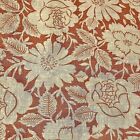 Peach Floral Canvas Sewing Fabric 3 yds x 46" w Cotton New