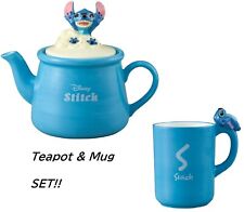 RARE NEW Disney Lilo & Stitch Teapot & Mug SET Exclusive to JAPAN