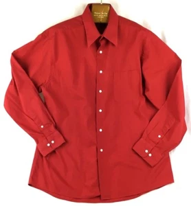 Alexander Julian Men's Large Red Shirt 16 - 161/2 34/35 Long Sleeves Regular Fit - Picture 1 of 7