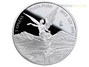 5 onzas de plata plata Libertad diosa de la victoria México 2015 - mercancía B - Imagen 1 de 1