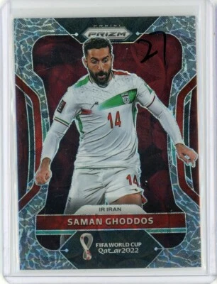 2022 Panini Prizm World Cup Choice Iran Saman Ghoddos #124 Elephant SSP - Image 1 of 2
