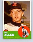 Vintage Baseball Card Topps 1963 Cleveland Indians Bob Allen   No61