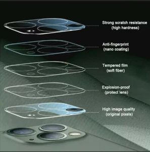 For Apple iPHone 12 pro Max Camera lens clear 9H Tempered Glass camera Protector - Photo 1 sur 7