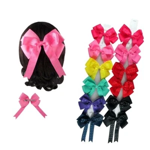 6pcs Baby Girl Large Hair Bow Alligator Clip Boutique Grosgrain Ribbon 6" Lots - Picture 1 of 6
