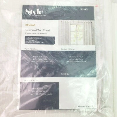 Style Selections White Delmar Grommet Top Panel 953939 - Image 1 of 3