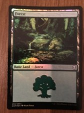 Forest X1 Foil Basic Land Commander Set 269/269 Moderate Play MTG