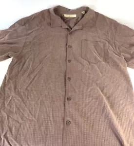 Tommy Bahama Herren Seidenhemd Gr. XL Knopfleiste hellbraun - Bild 1 von 5