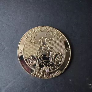 Lunar Adam Bomb SIMKO 24KT GOLD Plated COIN 14/50 Garbage Pail Kids - Picture 1 of 2