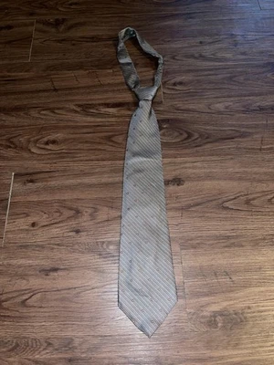 Corbata Birmania Bibas Para Hombre Talla Única Gris Plata Micro Geométrica Tejida Hecha en EE. UU. Foto 1 de 4