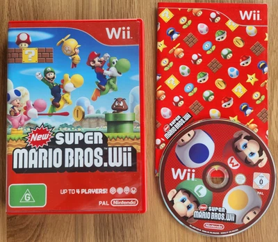 Nintendo Wii New Super Mario Bros Game PAL - Complete - image 1 of 4