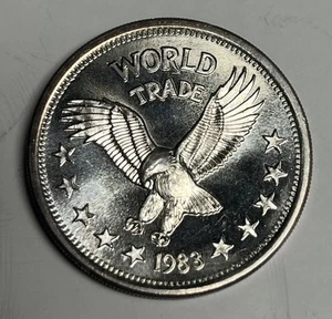 1 oz .999 Fine Silver 1983 WORLD TRADE UNIT American Eagle bullion - Picture 1 of 2