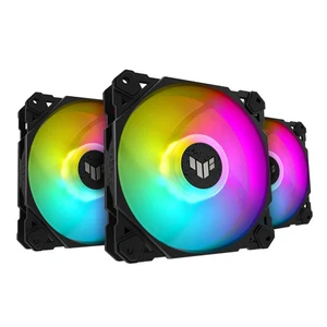 TUF Gaming TF120 ARGB Ventilateur Châssis Pack de 3 Leds 3 Broches Personnalisables, Fluide Avancé - Photo 1/12
