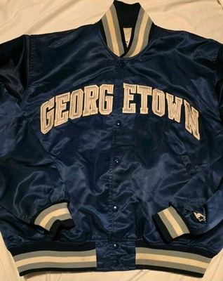 Georgetown Hoyas 80s Starter Jacket - XL 27" P2P - Vintage - Image 1 of 4