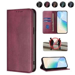 Custodia portafoglio vera pelle sottile flip cover per Samsung S23 FE/S23+/S22+ Ultra - Foto 1 di 25