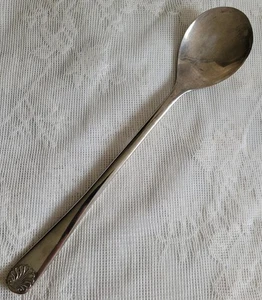 W.A. vintage anni 70 ITALIA Silverplate CUCCHIAIO INSALATA servizio utensile MOTIVO CONCHIGLIA - Foto 1 di 3