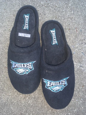 REEBOK Black Slippers PHILADELPHIA EAGLES Size Mens 8 9 Womens 10 11 ❤️sj15m8 Cover