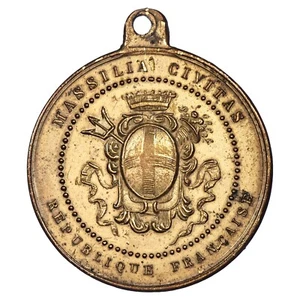 France Medal 1879 Cavalcade Party Venetian Marseille 3 And 11 May brass - Picture 1 of 2