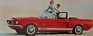 Vintage Carroll Shelby Mustang Cobra GT 350/500 Promo Advertising Card 1968 - Picture 1 of 5