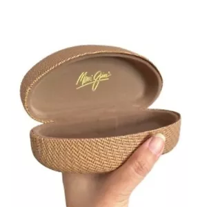 Maui Jim Beige Tan Textured Sunglasses Eyeglasses Hard Case - O/S, Unisex - Picture 1 of 4