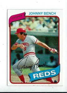Johnny Bench 1980 Topps * Set Break * Brite Color * Clean Surface * Hi Grade * NM/MT - Bild 1 von 2