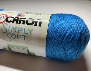 Caron Simply Soft Yarn 1x170g Aran 100% Acrylic Cobalt Blue Col. 9784 - Picture 1 of 12