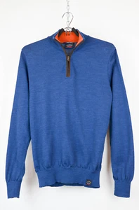 Paul & Shark Sweater – Wool Blue Quarter-Zip Nautical – Size M - Picture 1 of 1