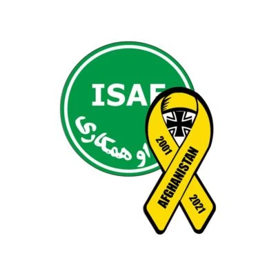 ALFASHIRT ISAF Rückkehr 2021 Aufkleber Bundeswehr Afghanistan Militäreinsatz 10x12,5#A5697