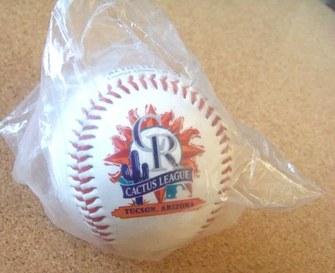 1997 Colorado Rockies Spring Training Anaheim Angels baseball ball HAL Cover