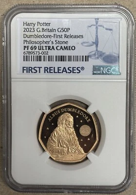 2023 Royal Mint Harry Potter 25 Years Of Magic Fifty Pence 50p Gold Proof Coin - Image 1 of 4