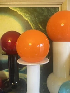 Orange Acryl Kugel Kugel Stopper Holmegaard Otto Brauer Glas Gulvase Space Age X - Bild 1 von 6