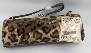 Show Colors Leopard Print Small Handbag Cosmetic Organizer Clasp Closure NEW - Picture 1 of 6