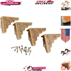 16Pcs Antique Brass Corner Protectors for Jewelry Boxes - Elegant Edge Covers - Picture 1 of 11
