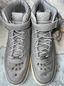 “RARE” Nike Air Force 1 Hi High GREY Gum Sole Trainers Size UK 10...VGC - Picture 1 of 6