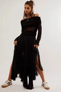 Free People FP One Klee Rock asymmetrisch Stufen schwarz XS NEU - Bild 1 von 3