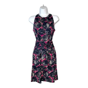 Tory Burch Flinnia Wild Orchid Dress Sleeveless Tie Waist Pink Blue Size XS - Picture 1 of 9
