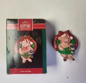 Hallmark Keepsake Christmas Ornament Deck The Hogs Pig Funny - Picture 1 of 8