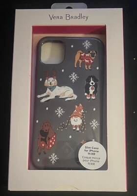 Vera Bradley Slim Cell Phone Case, iPhone 11/XR, Christmas Dogs, Retail $38 - Image 1 of 2